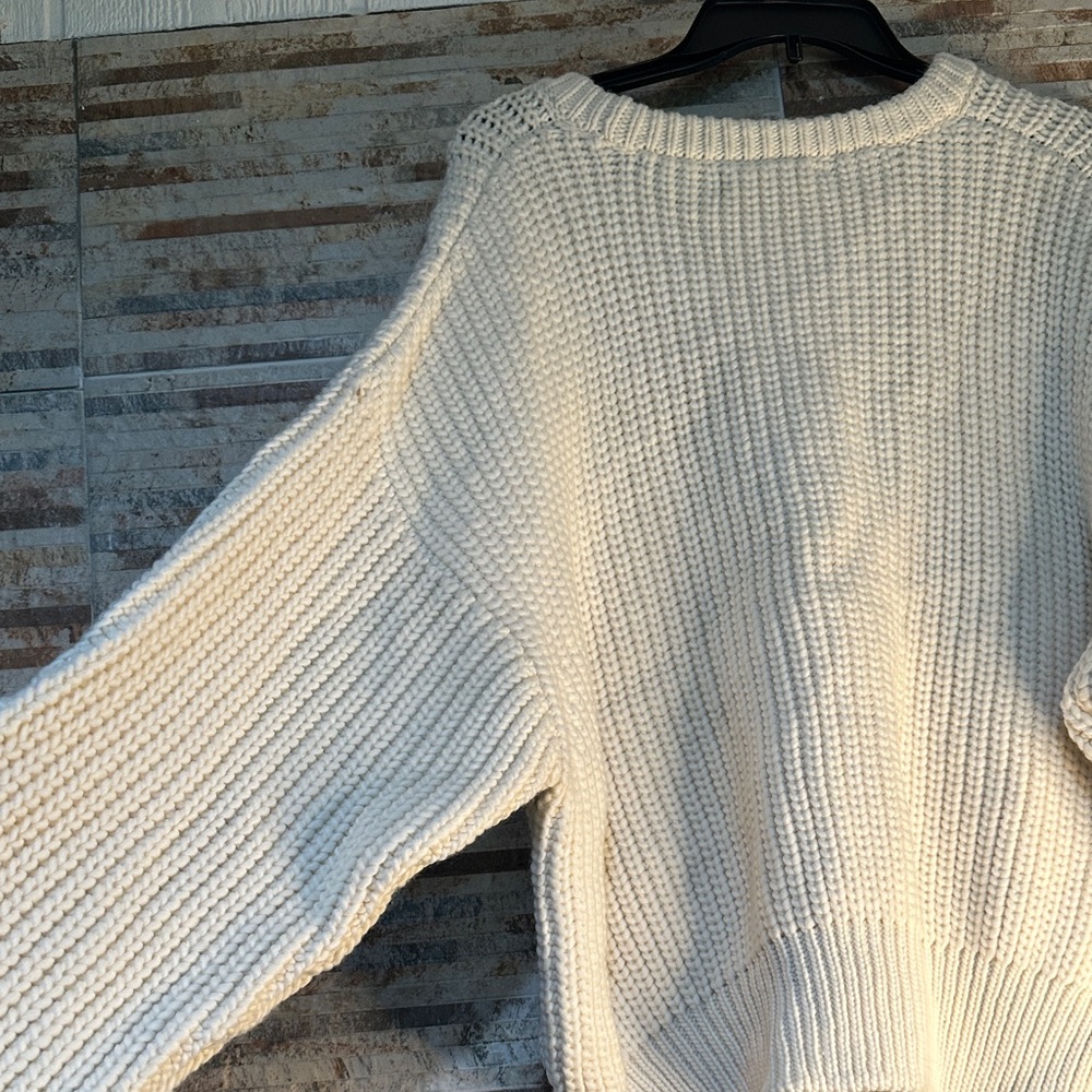 Apiece Apart Ivory Textured Crew Neck Sweater - Picture 5 of 7